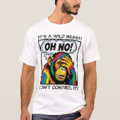 The Existential Chimp: Serious Primate Face T-Shi T-shirt (Voorkant)
