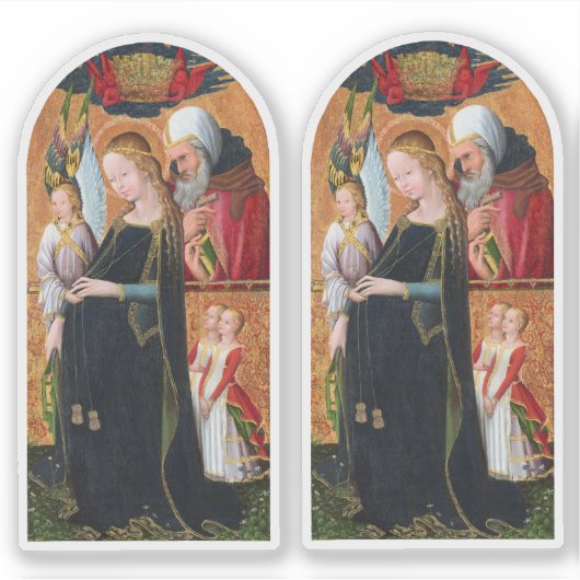 The Expectant Madonna with Saint Joseph 2-UP Sticker (Voorkant)
