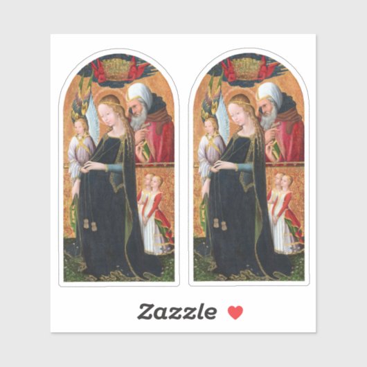 The Expectant Madonna with Saint Joseph 2-UP Sticker (Vel)