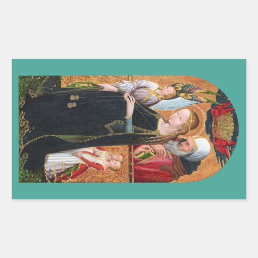The Expectant Madonna with Saint Joseph 4-UP Rechthoekige Sticker (Voorkant)