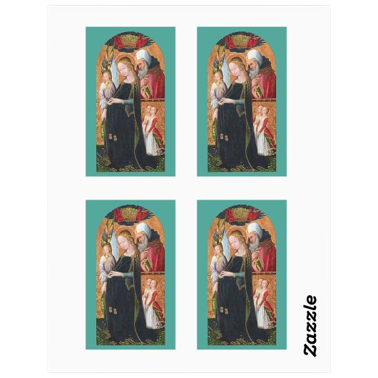 The Expectant Madonna with Saint Joseph 4-UP Rechthoekige Sticker