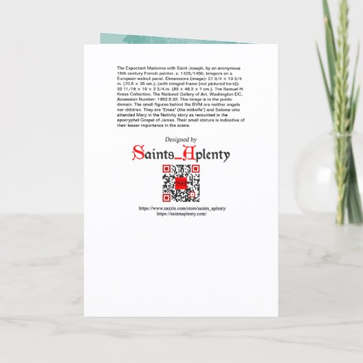 The Expectant Madonna with Saint Joseph Feestdagen Kaart (Achterkant)
