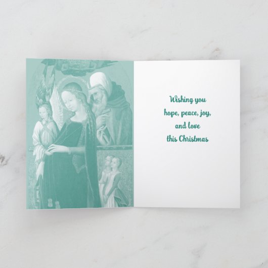 The Expectant Madonna with Saint Joseph Feestdagen Kaart (Binnen)