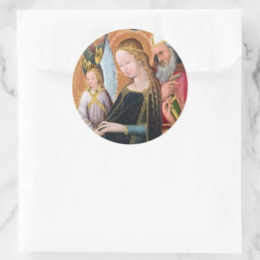 The Expectant Madonna with Saint Joseph Ronde Sticker (Tas)