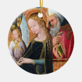 The Expectant Madonna with Saint Joseph Round Keramisch Ornament (Voorkant)