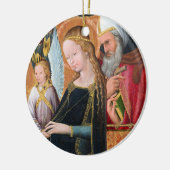 The Expectant Madonna with Saint Joseph Round Keramisch Ornament (Links)