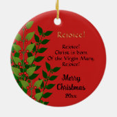 The Expectant Madonna with Saint Joseph Round Keramisch Ornament (Achterkant)