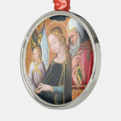 The Expectant Madonna with Saint Joseph Round Metalen Ornament (Links)
