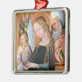 The Expectant Madonna with Saint Joseph Square Metalen Ornament (Links)