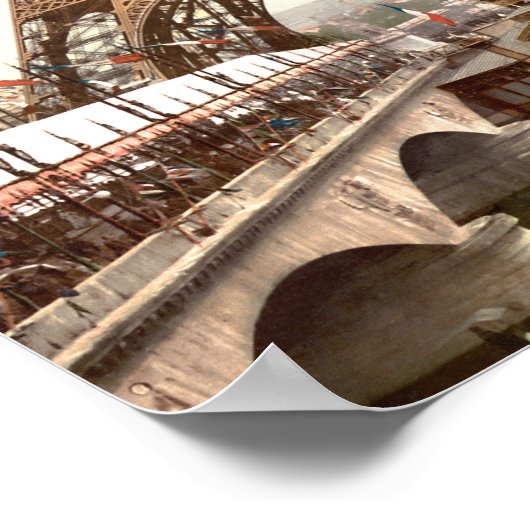 The Exposition Universelle - 1900 - Eiffeltoren Poster (Hoek)