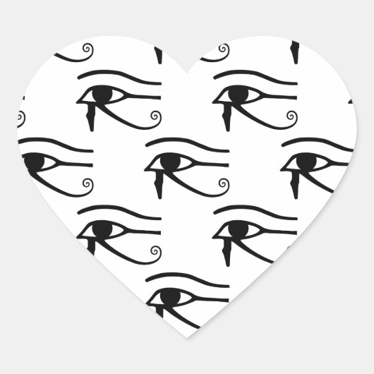 The Eye Of Horus Pattern Hart Sticker (Voorkant)