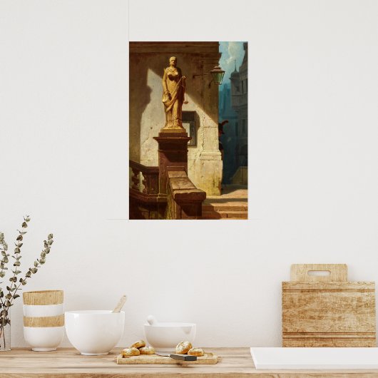 The Eye of the Law, Justice by Carl Spitzweg Poster (Keuken)