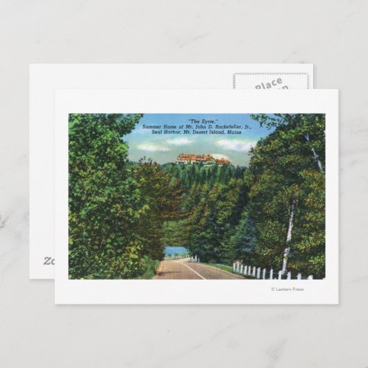 The Eyrie, John D Rockefeller Jr Home Briefkaart (Voorkant / Achterkant)