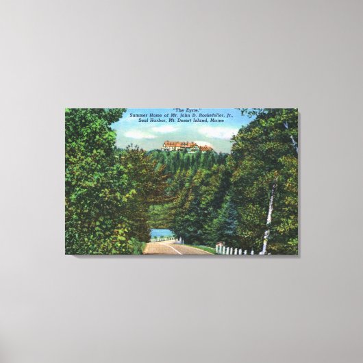 The Eyrie, John D Rockefeller Jr Home Canvas Afdruk (Voorkant)