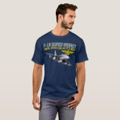 The F18 Super Hornet in actionNaval aviation T-shirt (Voorkant volledig)