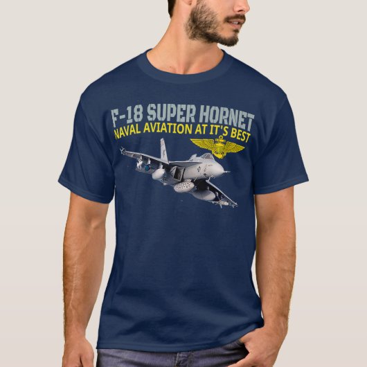The F18 Super Hornet in actionNaval aviation T-shirt (Voorkant)