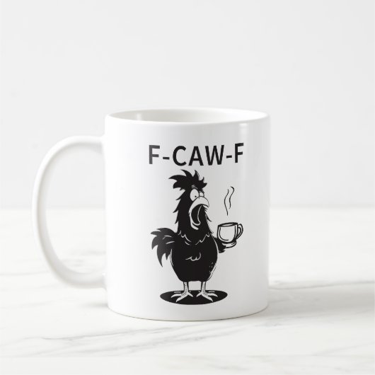 The "F-CAW-F" Chaotic Chicken Coffee Mug Koffiemok (Links)