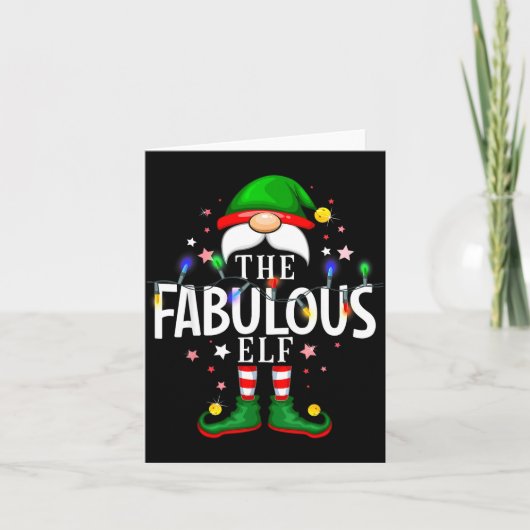 The Fabulous Elf Christmas Family Pajama Party  Kaart (Voorkant)