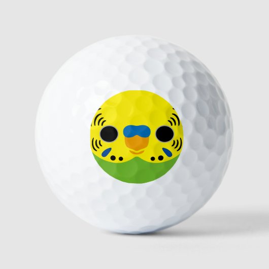 The face of a normal male budgie golfballen (Voorkant)
