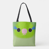 The face of a normal male Pacific parrotlet Tote Bag (Achterkant)