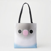 The face of a Pastel blue masked lovebird Tote Bag (Voorkant)