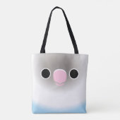 The face of a Pastel blue masked lovebird Tote Bag (Achterkant)