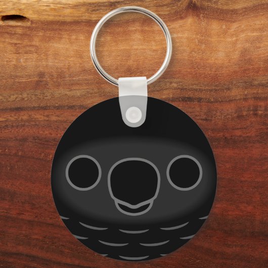 The face of a Pesquet's parrot Sleutelhanger (Achterkant)