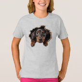 the face of the loving and fluffy puppy t-shirt (Voorkant)