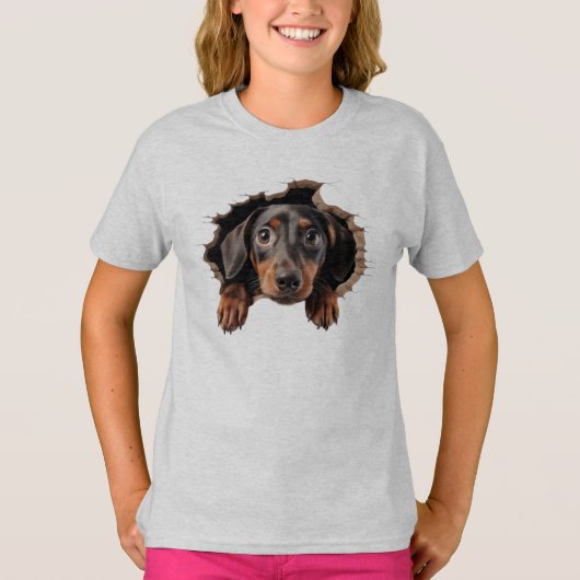 the face of the loving and fluffy puppy t-shirt (Voorkant)