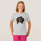 the face of the loving and fluffy puppy t-shirt (Voorkant volledig)