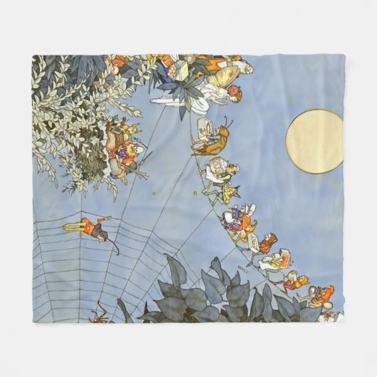 "The Fairies Birthday" van Heath Robinson Fleece Deken (Voorkant (Horizontaal))
