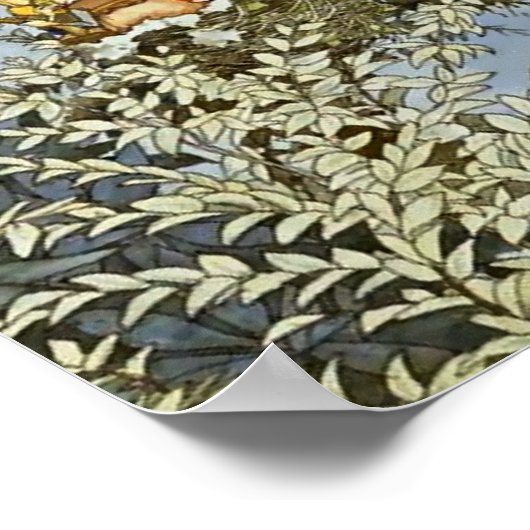 "The Fairies Birthday" van Heath Robinson Poster (Hoek)