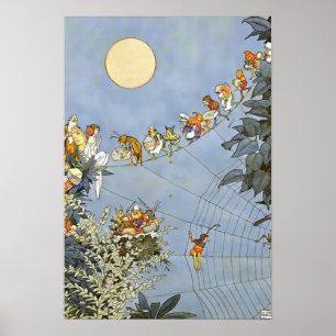 "The Fairies Birthday" van Heath Robinson Poster