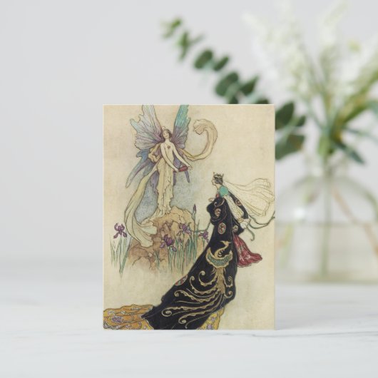 The Fairy Daar verwelkomde Hare Majesteit Briefkaart (Staand voorkant)