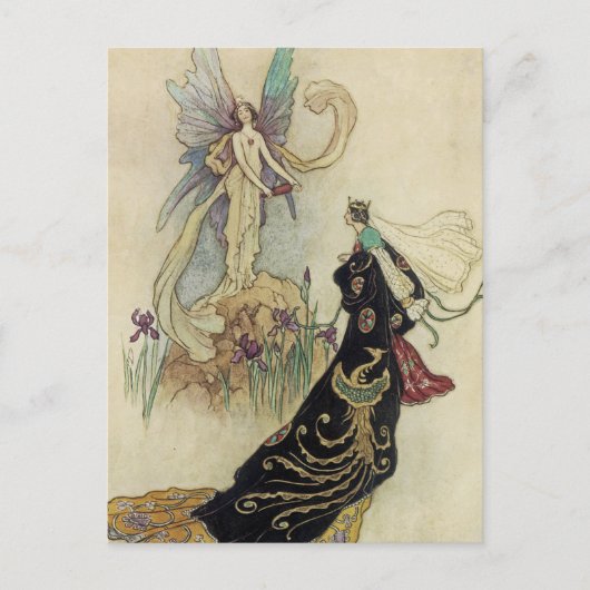 The Fairy Daar verwelkomde Hare Majesteit Briefkaart (Voorkant)