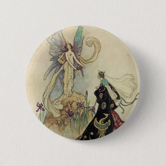The Fairy Daar verwelkomde Hare Majesteit Ronde Button 5,7 Cm (Voorkant)