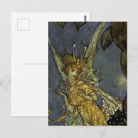 "The Fairy Queen" van Edmund Dulac Briefkaart (Voorkant / Achterkant)