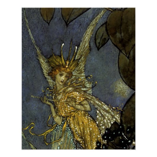 "The Fairy Queen" van Edmund Dulac Perfect Poster (Voorkant)