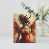 The Fairy with Horns on Her Head Briefkaart (Staand voorkant)