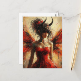 The Fairy with Horns on Her Head Briefkaart