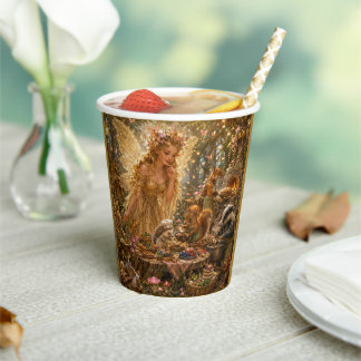 The Fairy's Enchanted Woodland Feast Papieren Bekers