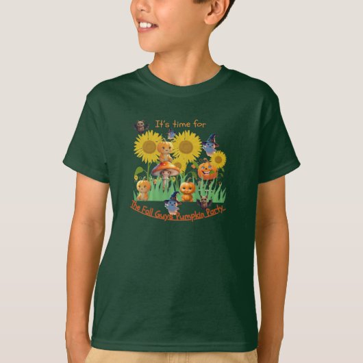 The Fall Guys Party- Kids Autumn T-Shirt (Voorkant)