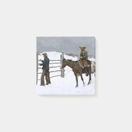 ”The Fall of the Cowboy” door Frederic Remington Post-it® Notes (Voorkant)