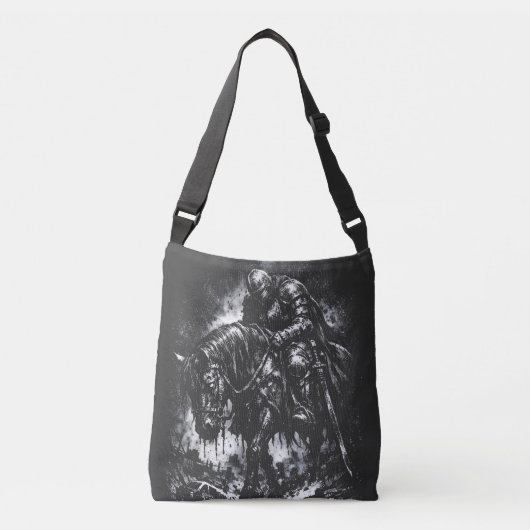 The Fallen Knight door BurnsInHell Crossbody Tas (Voorkant)