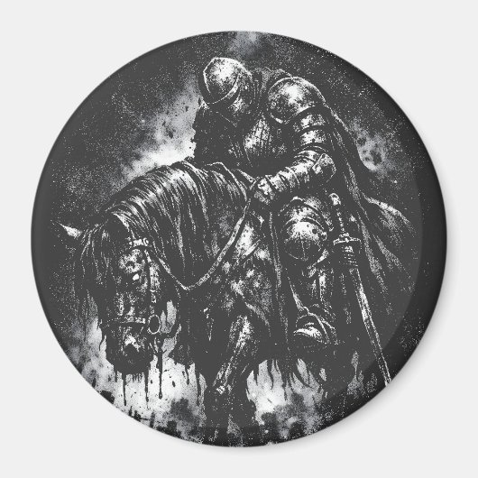 The Fallen Knight door BurnsInHell Magneet (Voorkant)
