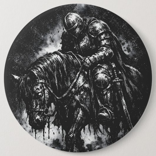 The Fallen Knight door BurnsInHell Ronde Button 6,0 Cm (Voorkant)