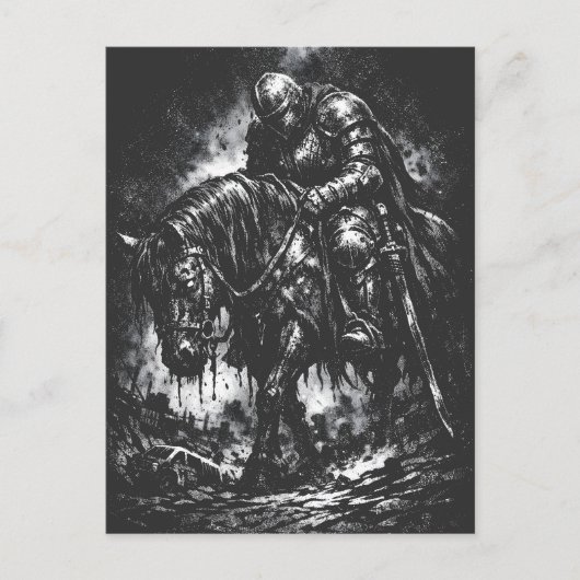The Fallen Knight van BurnsInHell Briefkaart (Voorkant)