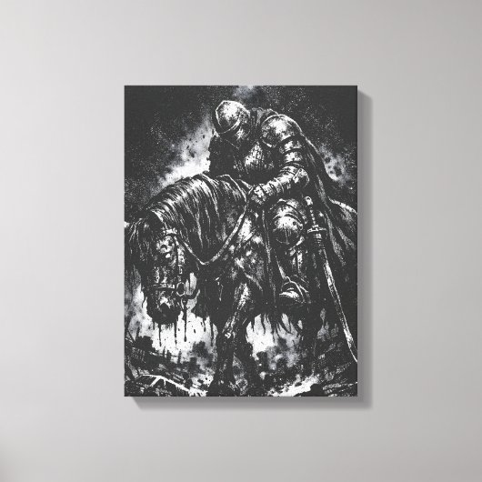 The Fallen Knight van BurnsInHell Canvas Afdruk (Voorkant)
