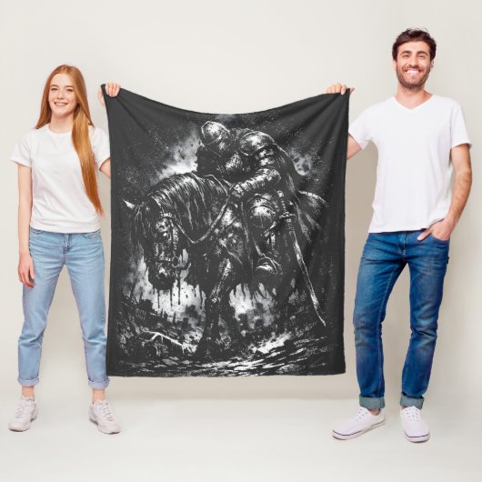The Fallen Knight van BurnsInHell Fleece Deken (In situ)