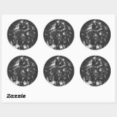 The Fallen Knight van BurnsInHell Ronde Sticker (Vel)